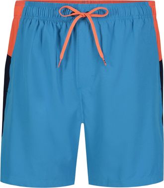Under Armour Mens Comfort Swim Trunks, Shorts with Drawstring Closure & Full Elastic Waistband, Color Block Ether Blue, XL