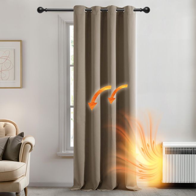 Deconovo Verdunkelungsvorhang Ösen Gardinen Wohnzimmer Vorhänge Thermo Vorhang Verdunkelung Gardinen, 240x140 cm(HöhexBreite), Rot, 1 Stück ab 19,12 €