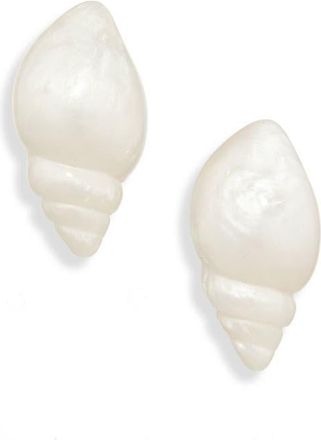 Lele Sadoughi Conch Shell Stud Earrings in Mother Of Pearl at Nordstrom