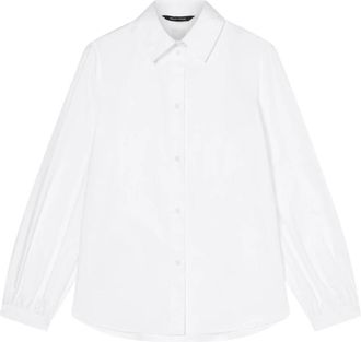 A|X Armani Exchange Oversized Shirt in Katoenpoplin - Dames - Overhemden - Wit - S - Katoen - Overhemden