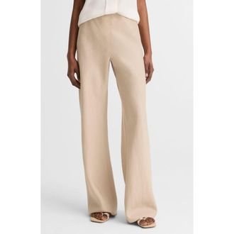 Vince Colette Wide Leg Linen Pants in Pumice Stone at Nordstrom, Size Xx-Small
