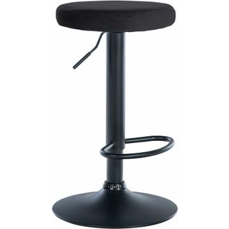 Clp Clp - Taburete De Bar Ponte Tapizado En Terciopelo Negro Negro