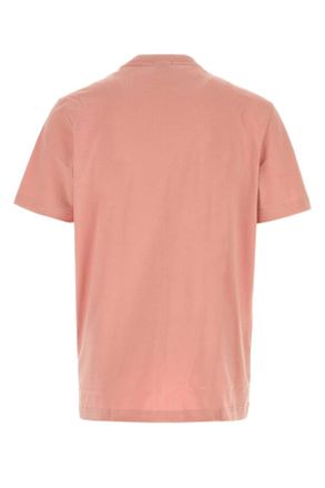 HUGO BOSS Mens Dark Pink Stretch Cotton T-Shirt Lightpastelpink Exterior: Elastane T-shirts And Polos