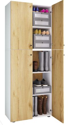 VCM Armario Lona Puertas Giratorias 70x184x40 - Vcm