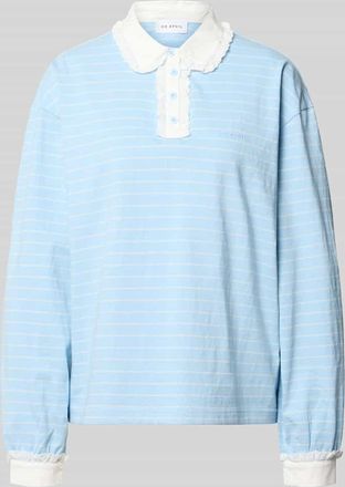 Oh April Relaxed Fit Poloshirt mit Label-Stitching Modell Jolina in Sky, Gr&ouml;&szlig;e XL