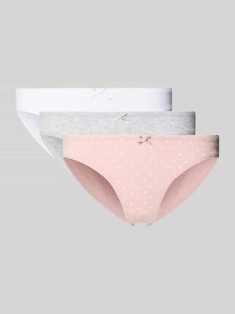 Jake*s Casual Slip mit Schleifen-Applikation im 3er-Pack in Hellrosa, Gr&ouml;&szlig;e XL