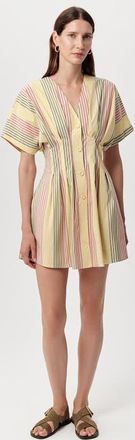 Exquise Vonne V Neck Pocketed Fitted Mini Dress in Multi Color at Nordstrom, Size Xx-Large