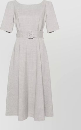 Parosh wool dart-detail belted midi dress