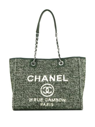 Chanel Borsa a spalla Deauville - Verde
