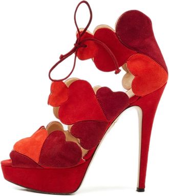 Charlotte Olympia Sandali con suola piatta - Rosso
