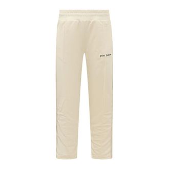 Palm Angels Straight Trousers, male, Beige, Size: M Classic Logo Track Pants