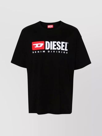 Diesel cotton logo embroidered t-boxt-div t-shirt