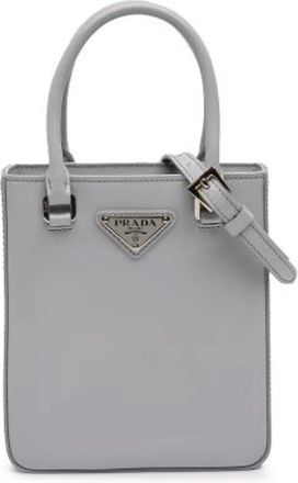 Prada Pre-owned Mini Bags, female, Gray, Size: ONE SIZE Pre-owned Satchel Bag