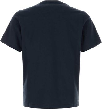 Autry Mens Dark Blue Cotton T-Shirt Cottonblue Exterior