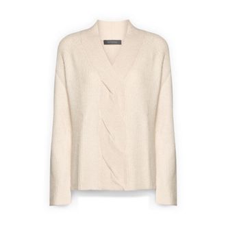 Elena Miro Dames, Truien, Wit, Maat: M Wol