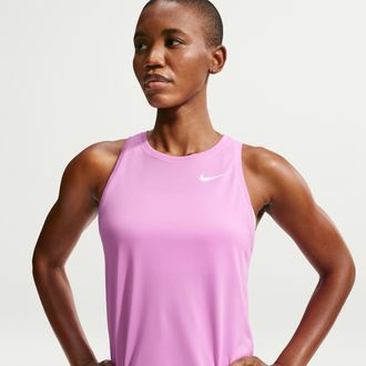 Nike Womens Dri-FIT Training Tank Top in Purple | DX0701-504