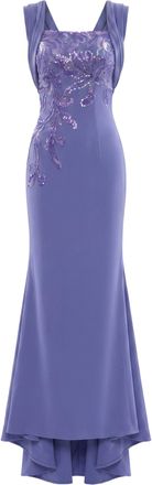 Saiid Kobeisy Embellished Long Crepe Dress
