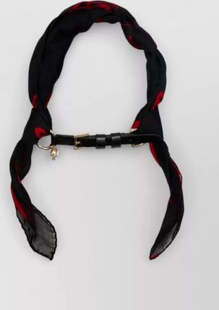 Alexander McQueen silk double-wrap skull bracelet