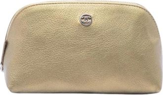 Chanel Pre-owned Leather chanel-bags - Dames - Vintage Clutch - Geel - ONE Size - Vintage