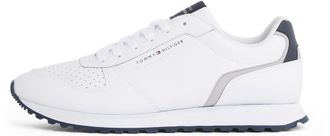 Tommy Hilfiger Mens New EVA Mix Flag Leather Runner Trainers, White (White), 7