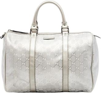 Gucci Pre-owned Weekend Bags, female, Gray, Size: ONE SIZE Pre-owned Boston Bag