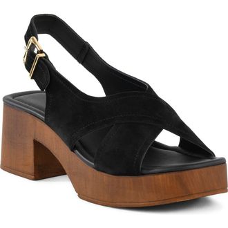 Seychelles Heart Of Gold Slingback Platform Sandal in Black at Nordstrom, Size 6.5