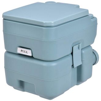 Costway 20l Toilette Portatile, Toilette Da Esterno Per Campeggio Viaggio, Con Serbatoio Dellacqua Di Scarico Estraibile, 36x42x43 Cm, Verde - Costway