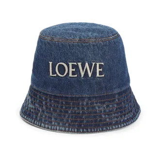 Loewe Hats, unisex, Blue, Size: S Denim Bucket Hat