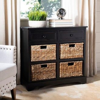 Safavieh Herman Storage Unit W/ Wicker Baskets