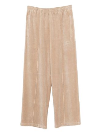 Alexander Wang crystal-embellished track pants - Neutrals