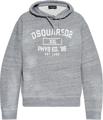 Dsquared2 Sweatshirts & Hoodies - Heren - Hoodies - Grijs - 3XL - Katoen - Hoodies & sweatvesten