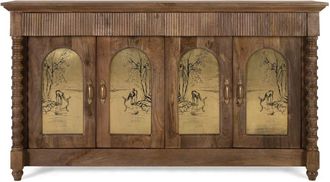 Giner&Colomer Aparador de madera de mango 169 cm estilo &eacute;tnico colonial