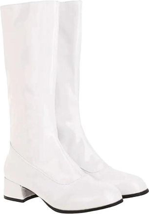 Generic Womens Knee High Boots Leather Square Toe Block Heel Long Booties Plus Size Winter Warm Style