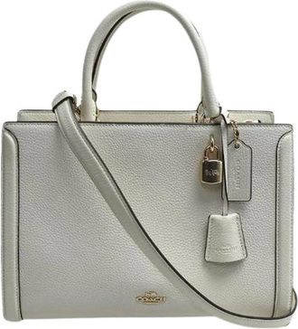 Coach Pre-owned Handbags, female, White, Size: ONE SIZE Pre-owned Leather Handbag