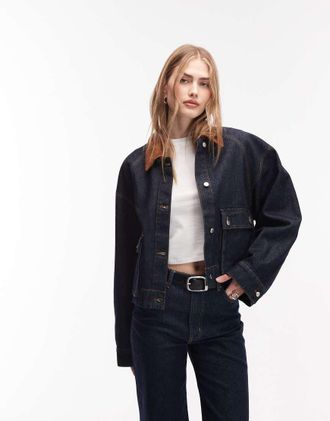 & Other Stories Giacca barn di jeans lavaggio blu scuro con tasche