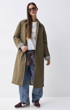 Twik Womens Patterned-lining trench coat