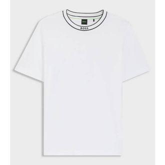 HUGO BOSS Mens Logo Crew Neck Cotton T-Shirt, Size Medium