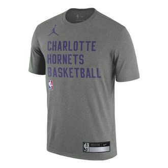 Air Jordan x NBA Charlotte Hornets Logo T-Shirt Grey FJ0171-063