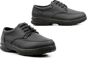Generic Mens Wide Fit Shoes Size 9 Lightweight Shoe Size 10 Mens Wide Shoe Casual Comfort Shoes Lace Up Sizes 6-12 Black 9 UK