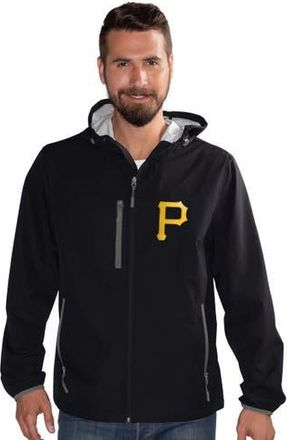 G-III Sports by Carl Banks Mens G-III Sports by Carl Banks Black Pittsburgh Pirates Double Play Hooded Lightweight Full-Zip Jacket at Nordstrom, Size Xx-Large