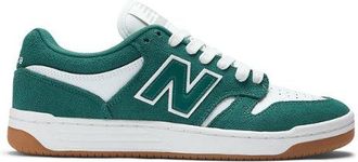 New Balance Unisex NB Numeric 480 in Verde/Bianca, Pelle Scamosciata/Rete, Taglia 38.5