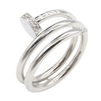 Cartier Silver Clear Band Ring (Pre-Owned)
