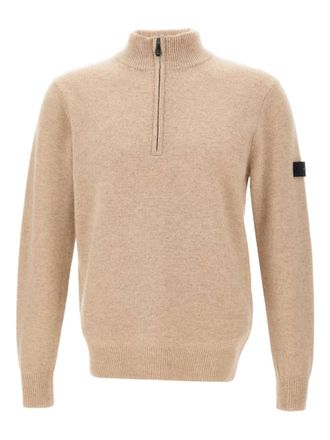 Peuterey half-zip high-neck sweater - men - Wool/Yak - XXXL - Neutrals