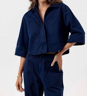 Sundays Annora Boxy-Style Jacket In Navy