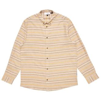 Mazine Striped Linen-Mix Shirt Hemd f&uuml;r Herren | beige