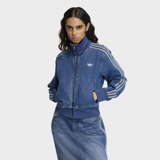 adidas Jeansjacke ADIDAS ORIGINALS FIREBIRD -ORIGINALS, Damen, Gr. L, medium vintage denim, Obermaterial: 100% Baumwolle, Jacken Jeansjacke, regul&auml;re Passfor