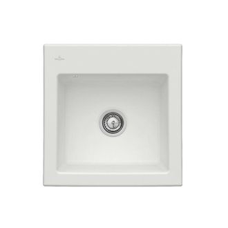 Villeroy & Boch Villeroy&boch - Villeroy Et Boch Subway 50 S Fregadero 52,5 X 51 Cm Sin Escurridor Steam Ceramicplus Con Desag&uuml;e Autom&aacute;tico
