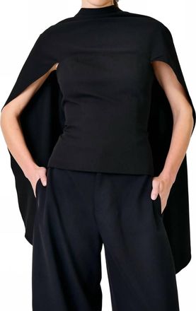 Line & Dot Scout Drape Top In Black