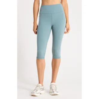 Zella Perform High Waist Piped Capri Leggings in Blue Goblin at Nordstrom Rack, Size X-Small