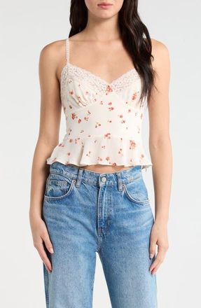 Reformation Anouk Floral Print Camisole in Lovie at Nordstrom, Size 12